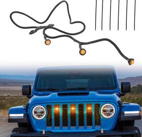 Qp-1184 Dr-auto Pre-runner Style Led Grille Light Kit For Jeep Wrangler Jl Jlu Sports 2018-2022