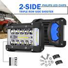 Dwefdcsaioua3a Unbranded Side Shooter Triple Row Led Pods Work Light Bar