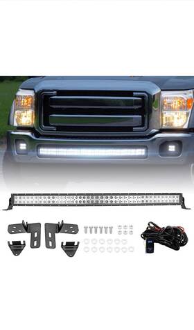 Z082l009w002 Dyso Fit 11-16 Ford F250/f350 42ftft 240w Curved Led Light Bar Lower Bumper Bracket Kit