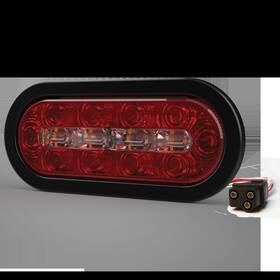 Ed3060aw Ecco Stop Tail Turn Reverse And Warning Light Combo 6 Oval Grommet