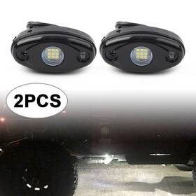 Enen-tradingusa 612053413654 2 Pods White Led Rock Underbody Lights For Jeep Offroad Truck Atv Utv Boat