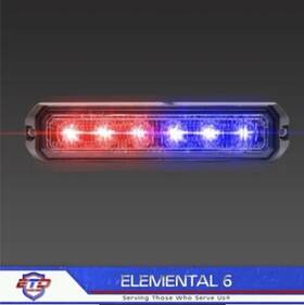 Extreme Tactical Dynamics 612590556685 Elemental 6 Grille And Surface Mount Red Blue Light
