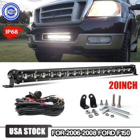 35-951 Farviewautolight 6d 120w 20 Inch Lower Bumper Led Light Bar Spot Beam Wiring For 99-07 Ford F250 F350