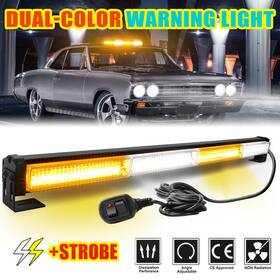 Farviewautolight 763722450262 23ftft Led Emergency Warning Flashing Strobe Light Bar Traffic Advisor Amber White