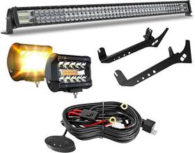 Whx-yy-300w5dhm-2p18wbs-bt-jl Feelon For 18-22 Jeep Wrangler Jl/ 20-22 Gladiator Jt 52 Inch Led Light Bar 4 Amber