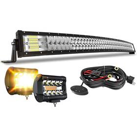 Whx-yy-4p18wbs-bt-june Feelon 5d 52ftft Inch Curved Led Light Bar 4ftft White/amber Yellow Pods Stro