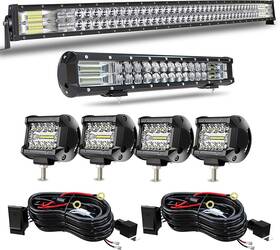Dy-300w126w5dcd4p18w-tir-slow Festdsor 52inch Curved Led Light Bar 5d 20inch 4x 4inch Cube Pod