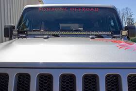 Fb21110 Fishbone Offroad - Black Textured Powder Coat Cowl Mounts For 40 Inch -42