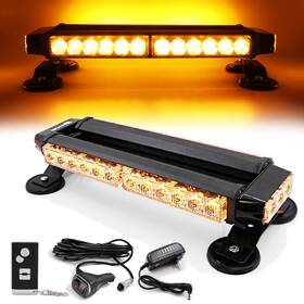 52025 Foxcid Wireless Rechargeable Battery Led Emergency Strobe Rooftop Double Side Light Bar