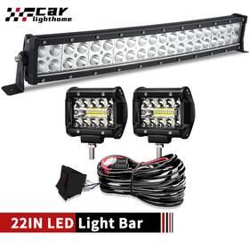 Dy120whmcd2p18woswirdb Galtopcarparts 22ftft Dual-row Hidden Bumper Led Light Bar Fit Toyota Tacoma Bracket Wiring Kit