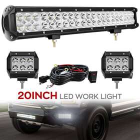 Dy126wsm2p18wwir Galtopcarparts 20inch Led Light Bar Spot Flood Combo Bumper Work Lamp Fit Ford F150 F250 F350