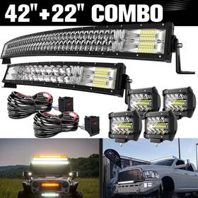 Dy240wcd5d2p60wdb Galtopcarparts 42/40ftft 5d Combo Led Light Bar Pods Kit For 4wd 2wd Ford F-350 F-250 Super Duty