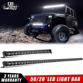 Dy300w5d126w2p602p18osbt Galtopcarparts Roof 50ftftinch 20 Inch Led Light Bar 6d Slim For Jeep Wrangler Jk 07-15 Bumper Grille
