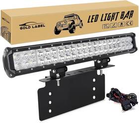 X003ubap43 Goldlabel Universal License Plate Bracket With 20 Inch Led Light Bar And Harness - Open Box/used