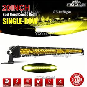 Gx4x4light K20y/k30/cz6d26 20 Inch 26 30 Straight White/amber Led Light Bar Spot Flood Combo Utv Atv Truck Boat