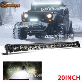 Gxo 1row20 Front Bumper 20 Inch Led Light Bar Spot Flood Combo Fit 2007-2018 Jeep Wrangler Jk