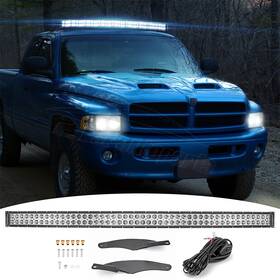 7010100902 He 300w 52ftft Led Light Bar Roof Mount Wire Combo Kit For Dodge Ram 2500 1994-2001