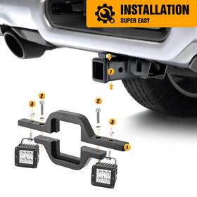 He-7010500101 He Tow Hitch Mount 3ftft Led Lights Pods Backup Reverse For Jeep Grand Cherokee