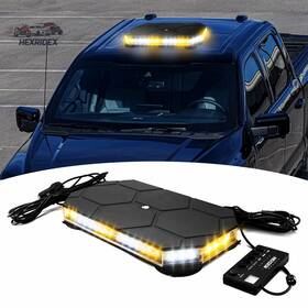 He-70207007 He 14ftftin 42 Led Strobe Beacon Light Rooftop Emergency Warning Hazard White Amber