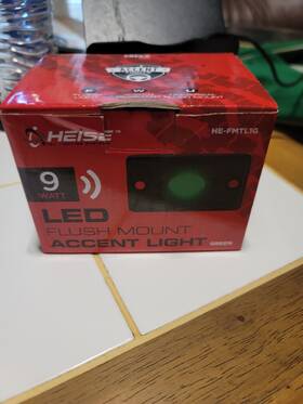 He-fmtl1g Heise 086429330546 Led Flush Mount Accent Light Green 1.5 Inch 3 Cree Leds New In Box