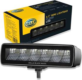 Hella 760687179573 Black Magic Led Series 6.2 Inch Mini Lightbar - Flood Light- Performan
