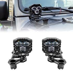 Hengtuaoto 735816017262 2-pack 2.5inch Three-eye 30w Spotlight 5400lm With Jl A-pillar W Inch