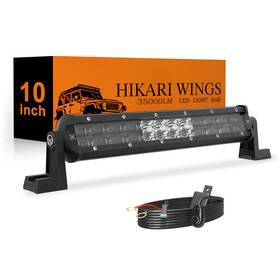 H-dt10 Hikari Wings 2026 New 10 Inch Led Light Bar 35 000lm Off Road 35w Spot Floo