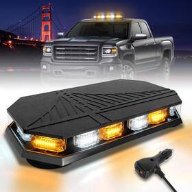 406d-aw Hlauto 406d Rooftop Emergency Strobe Lights Bar 102 Led Amber White Mini Bea