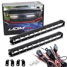 Ijdmtoy 35-145-aa1366 2x Mini 12.5 Inch 36w High Power Ultra-slim Led Light Bar Kit For Off-road Truck Suv