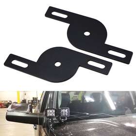3fs609 Ijdmtoy Add-on Dual Pod Light Mounting Brackets For Truck Suv Hood Hinge Or A-pillar Led