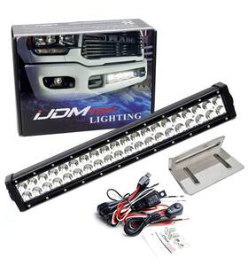 Fs35fs814 Ijdmtoy Lower Grille Mount 20-inch Led Light Bar Kit For 2020-up Dodge Ram 2500 3500