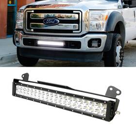 Fs35fs905 Ijdmtoy 120w 20 Inch Led Light Bar With Lower Bumper Bracket Wiring For 2011-16 Ford F250 F350