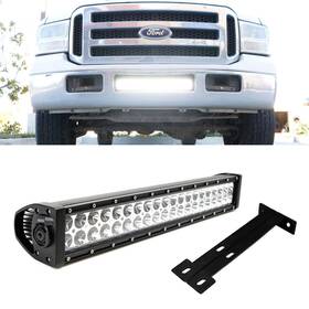Fs35fs951 Ijdmtoy 120w 20 Inch Led Light Bar With Lower Bumper Bracket Wirings For 99-07 Ford F250 F350