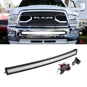 Fs35fs967 Ijdmtoy 240w 40-42 Inch Led Light Bar With Lower Bumper Bracket Wiring For 10-18 Ram 2500 3500