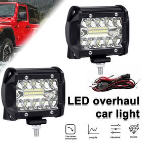 Ikaufen 980595459738 4inch Led Work Light Bar Spot Flood Pods Lamp Fit For Jeep Atv With Wiring Kit
