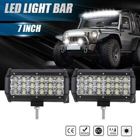 Ironwalls 9/12/14/20/23/31/36inch 2pcs 7inch Tri Row Led Work Light Bar Flood Pods Offroad Driving 4wd Atv Suv Us