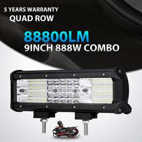 Autoam2326 Ironwalls 888w 9 Inch Led Work Light Bar Combo Car Driving Lamp Atv Suv Offroad 4wd Truck
