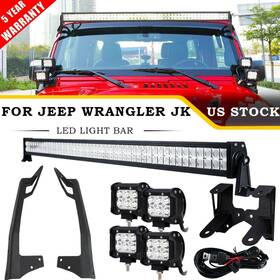 Cb1100402 Ironwalls For Jeep Wrangler Jk 52 Inch 700w Led Work Light Bar 4 Pods Mount Bracket