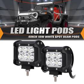 Cra05645 Ironwalls Auxbeam 4 Inch Led Work Light Pods Driving Fog Kit For Ford Bronco 2021-2023