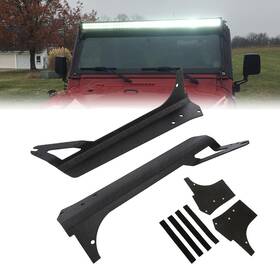 Cvg70035 Ironwalls Roof Windwhield Light Bar Mount Brackets Fit 52 Inch For Jeep Wrangler Tj Lj 97-06 Cvg70035 Ironwalls Roof Windwhield Light Bar Mount Brackets Fit 52 Inch For Jeep Wrangler Tj Lj 97-06