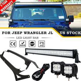 Cvg72200 Ironwalls 52 Inch 700w Led Work Light Bar 4 18w Pods Mount Bracket For Jeep Wrangler Jl