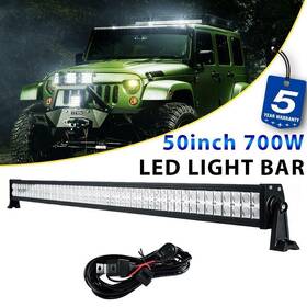 Cvg72394 Ironwalls 52 Inch 700w Led Light Bar Spot Flood Beam For Jeep Wrangler Jk 2007-2018