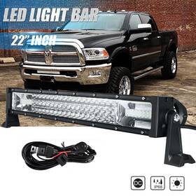 Kf-201901017-020-klkf Ironwalls 22 Inch 1296w Tri-row Led Light Bar Spot Flood Beam Lamp For Dodge Ram 2500 3500