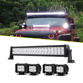 Ironwalls Nk-20190621-029-namjgksgsh 22 Inch Led Light Bar Spot Flood 4 Pods Offroad For Jeep Wrangler Cj Jk Lj Tj