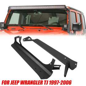 Uncleue000784 Ironwalls 52 Inch Led Light Bar Windshield Mounting Brackets For Jeep Wrangler Tj 1997-2006