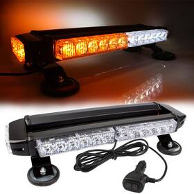 52037wy Jahyshow 30 Leds Rooftop Strobe Light Bar Emergency Warning Traffic Advisor Amber White