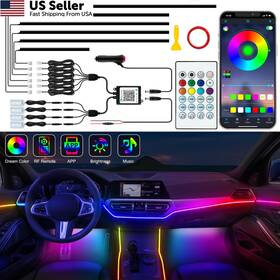 Jushope 768472183965 Interior Car Led 10 Pieces Dimensions Not Specified Rgb/dreamcolor