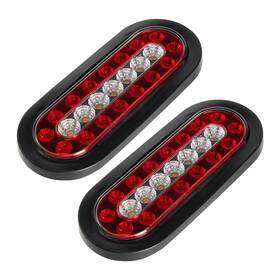458200 Kac 2pcs For Truck Warning Lights Red Amber Led Trailer Turning Brake 12v New