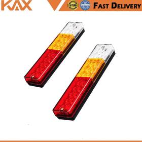 Adv142031 Kac 2x Trailer Tail Light 20-led Tricolor Steering Brake Reversing Rear Taillights