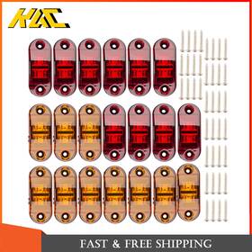 Adv506659 Kac Marker Lights Emergency Warning Trailer Light Led 10pcs Amber Red 2.5 Inch 12v